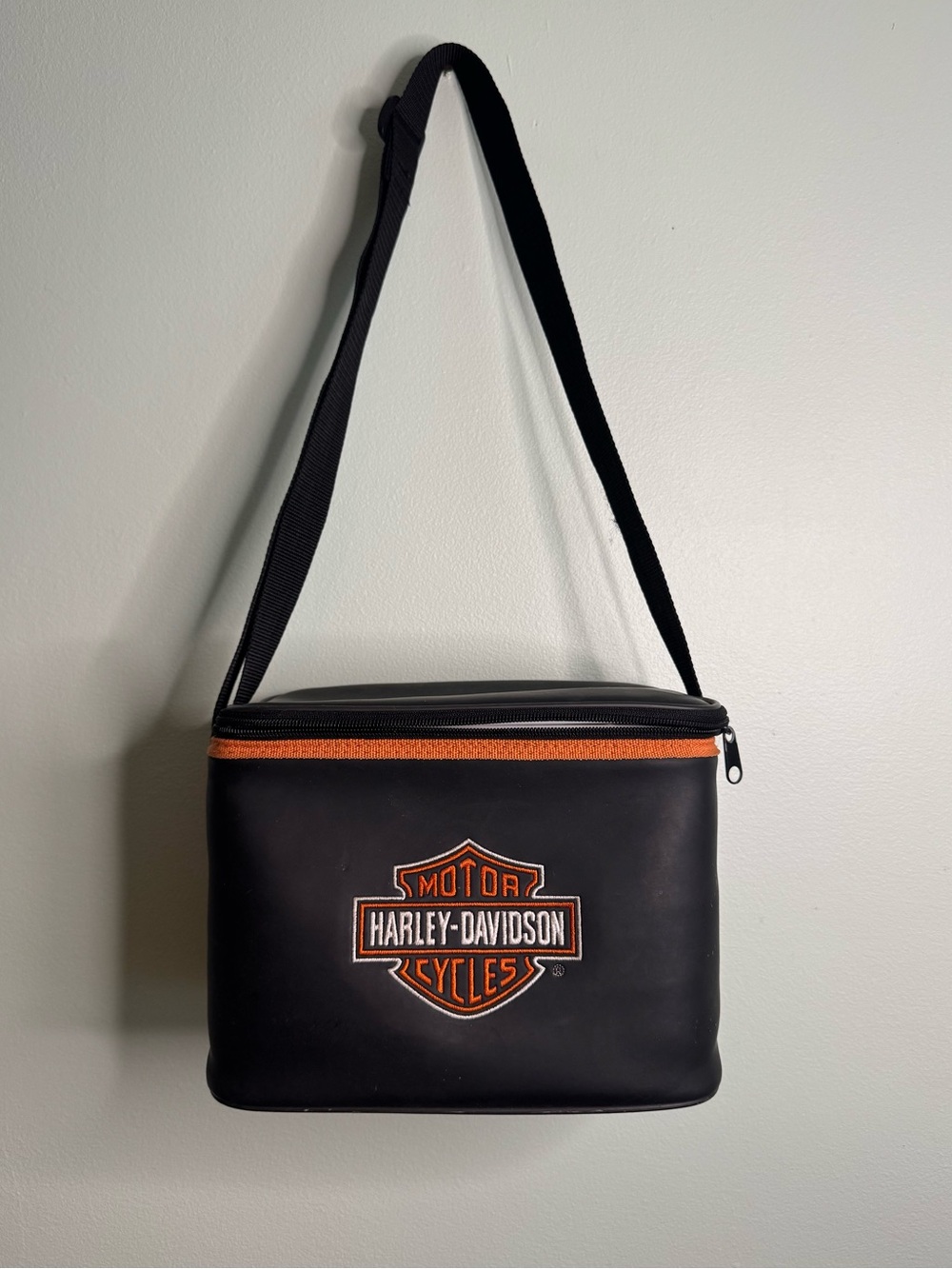 Harley-Davidson Black and Orange Shoulder Bag